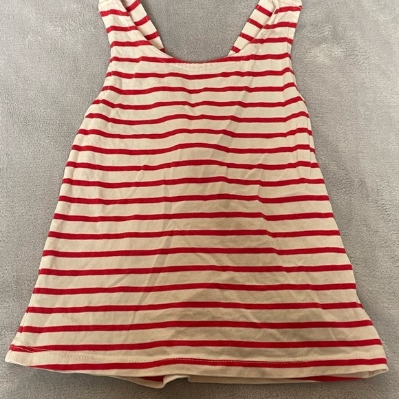 NEW Mini Boden Red and White Striped Tank Top with A-Line Silhouette - Picture 1 of 3